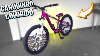 COLOQUEI CANUDINHO COLORIDO NA MINHA BIKE!!! (FICOU GRINGA) 