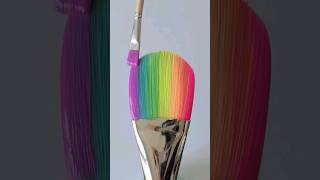 Diy Rainbow Paintbrush 🖌 Whats Your Favorite Color?! #Art #Artwork #Paint #Satisfying #Diy #Painting