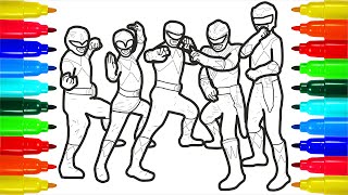 Power Rangers Security Coloring pages