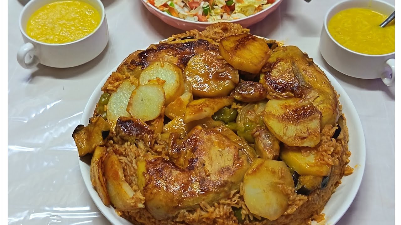 أطيب مقلوبه على طريقتي /أكله ملوكيه شوربه العدس التقليديه سحور باكله بالدهن الحر #رمضان_كريم 