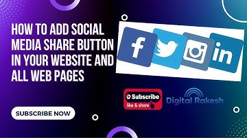 How to add social media share button in your website and all web pages | Digital Rakesh