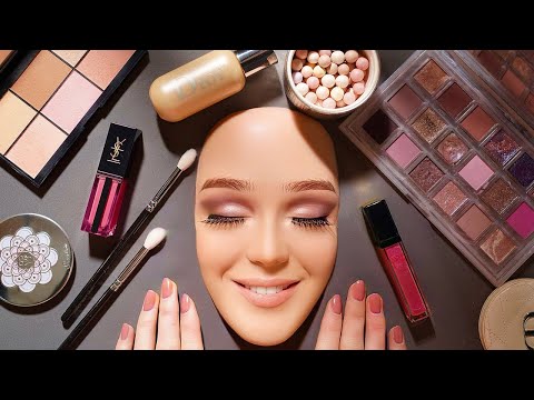 ASMR New HUDA Glam Makeup on Mannequin - (Soft Spoken)