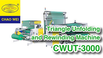 Triangle Unfolding and Rewinding Machine By Servo Motor Control (Roll to Roll) CHAO WEI:CW-3000UT-SV