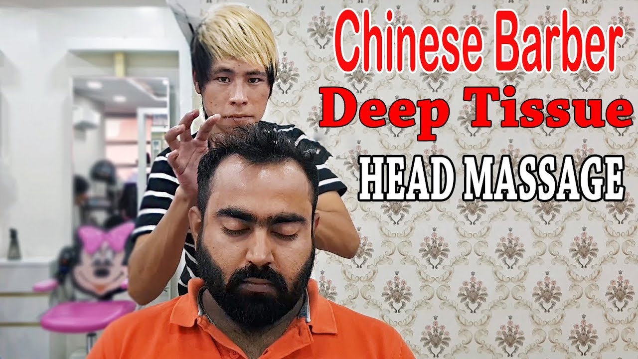 Chinese Head massage Heat therapy deep tisue ASMR YouTube