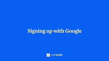 Sign up with Google to Peergrade
