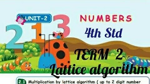 4th Std Maths - Term 2 - Unit 2 - Multiplication by Lattice Algorithm