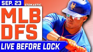 Best MLB DFS Picks Today (Tuesday 9/23) DraftKings &amp; FanDuel | Live Before Lock