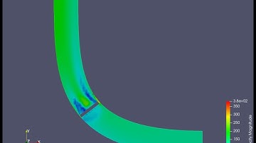 Velocity contour of Transient simulation of flow over a throttle body.