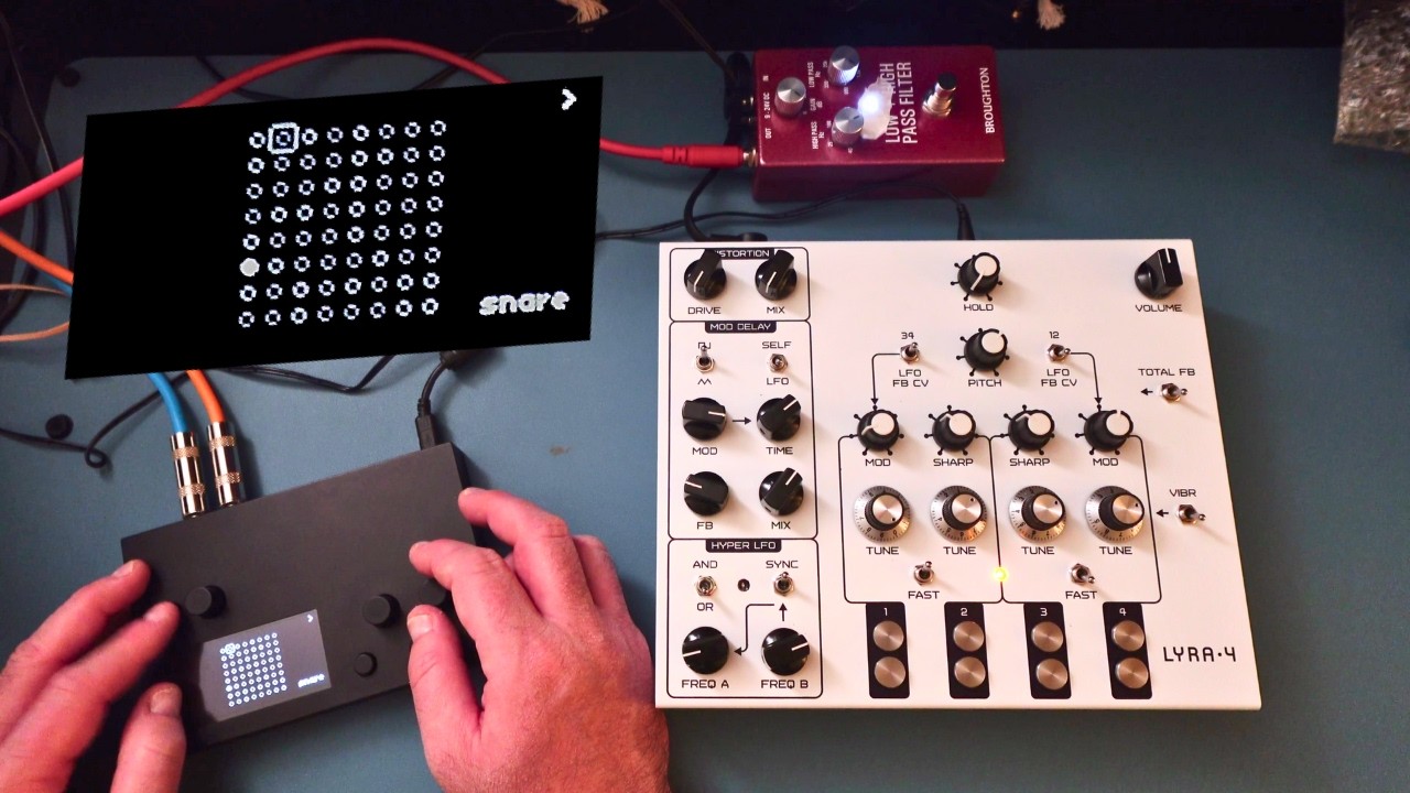 Monome Norns o-o-o script w/ Soma Lyra-4 - YouTube