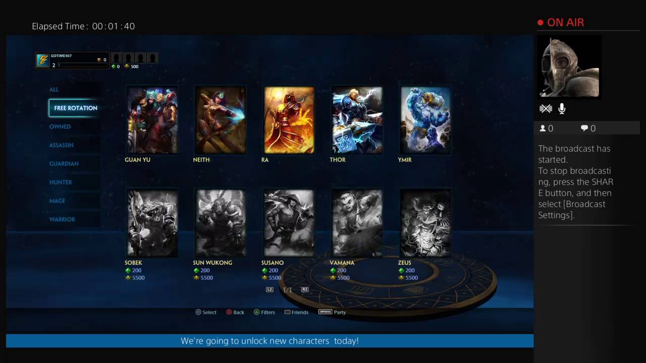 GOTIME407's Live PS4 Broadcast