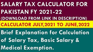 SALARY TAX CALCULATOR FOR PAKISTAN FY 2021-22 screenshot 4
