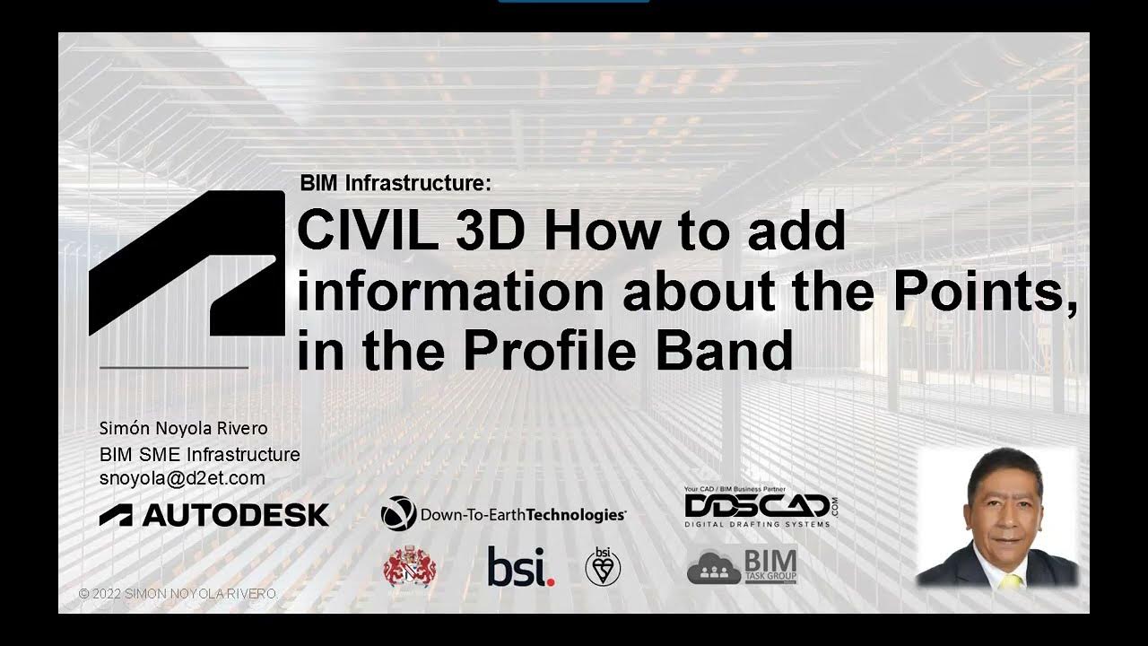 Civil 3d add point information in profile band youtube