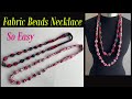 Diy Beautiful Liberty Fabric necklace | Knotted Fabric Necklace | Beads Necklace | Collar de tela