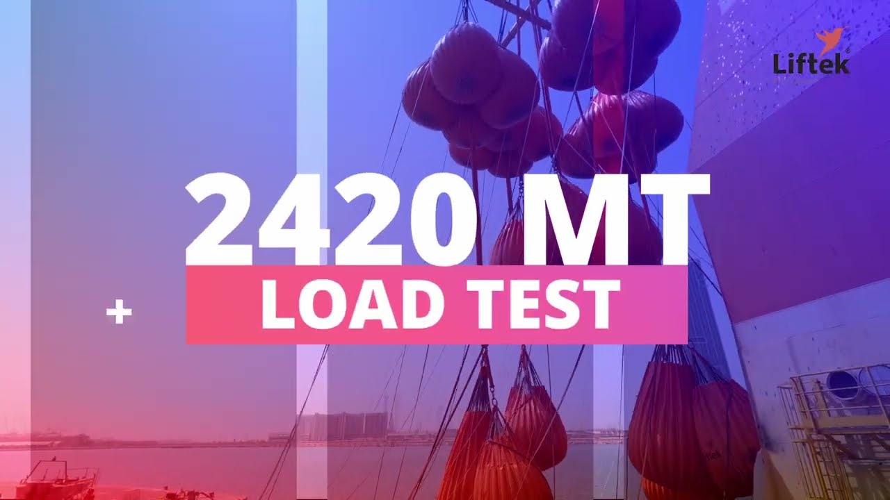 Liftek World Record 2420MT Water Bag Load Test