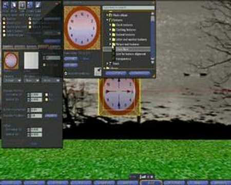 Second Life Tutorial: Building a Clock, part 2 of 7