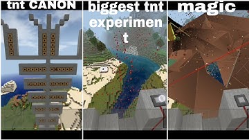 tnt canon + biggest tnt experiment + magic (glitch) || mini block craft tnt experiment || #kbcraft