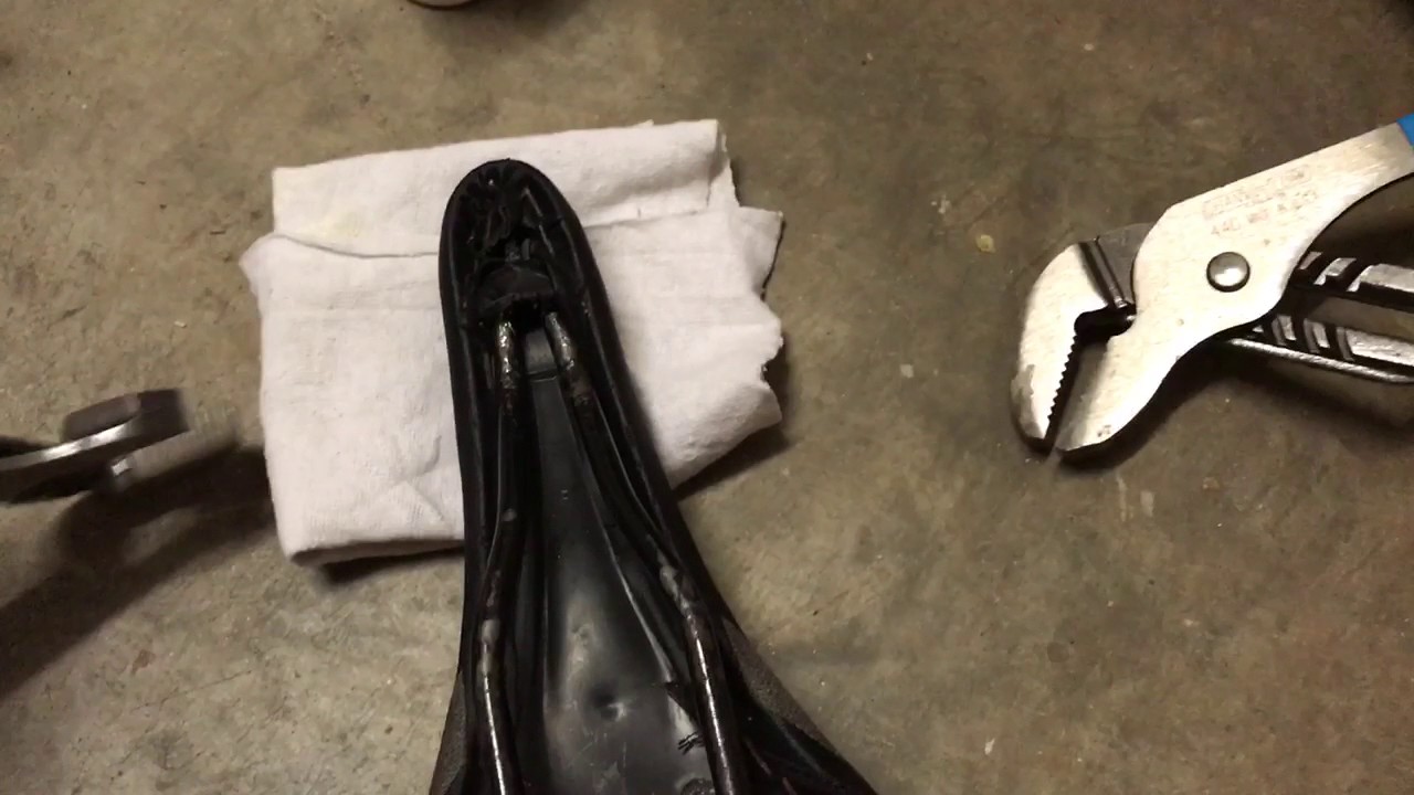 Putting rails back on my bike saddle