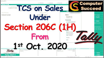 TCS New Update || How to Enable TCS on Sale of Goods from 1st Oct 2020 in Tally.ERP 9  in Hindi