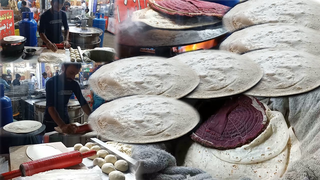 SINDHI KI CHAPATI ROTI RECIPE 😋😋 Hussainabad Street Food Karachi 😋 ...