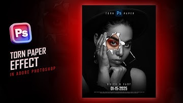 Torn Paper Effect Design in Photoshop | Torn Paper poster design I Modern Design
