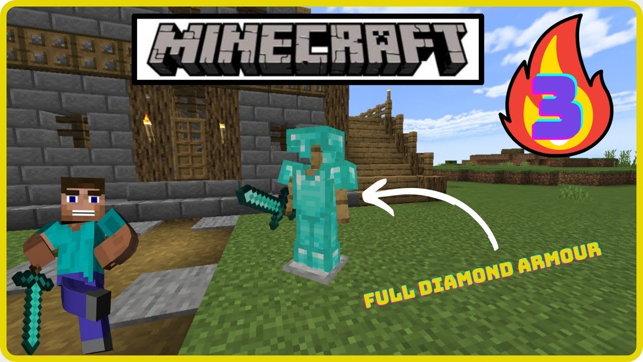 I AM GET FULL DIAMOND ARMOUR IN Minecraft PE Survival Part-3 🤯||Hindi ...