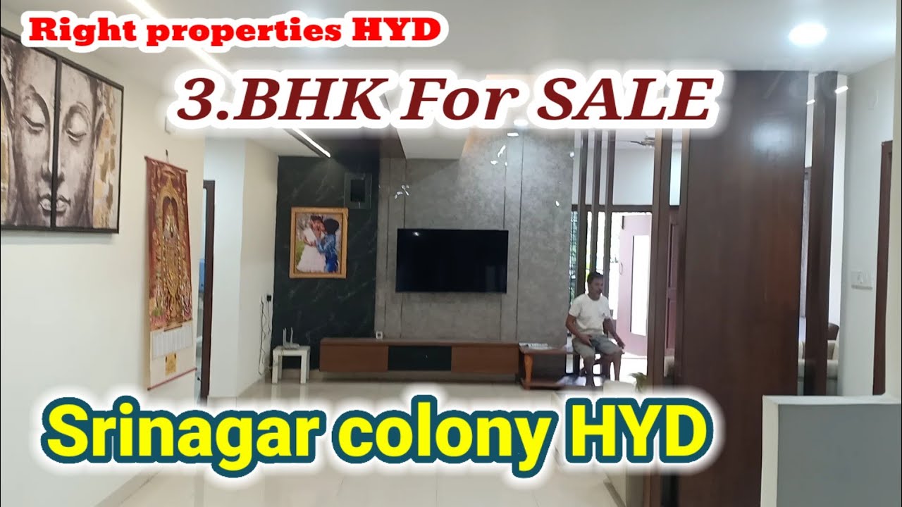 3BHK for sale Srinagar colony Hyderabad fully furnished flat for sale Hyderabad YouTube