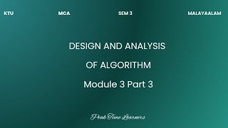 Sum of subsets problem using backtracking | DAA | KTU MCA S3 | Mod 3 part 3 | Malayalam 