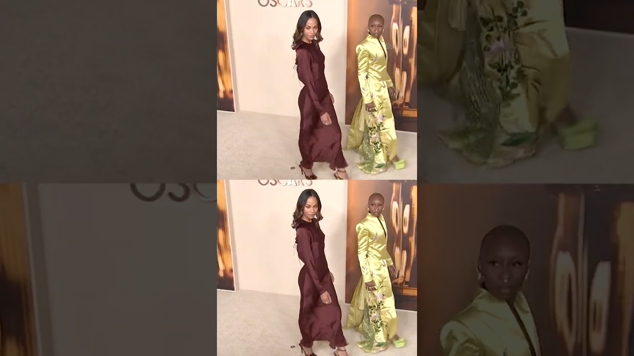 Cynthia Erivo Gives Red Carpet Walk Tutorial For Zoe Saldaña