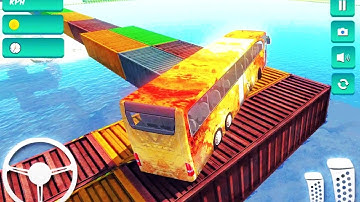 Bus Driving Impossible Stunt Track - Sky Bus Driving Game - Android Gameplay