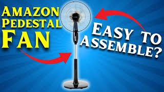 HOW TO ASSEMBLE the Amazon Basics Pedestal Floor Fan
