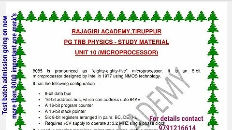 Pg trb physics /unit 10/Microprocessor