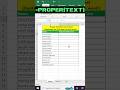 Excel Tips & Tricks | Learn Proper Function Excel in 30 Seconds #excel #shorts