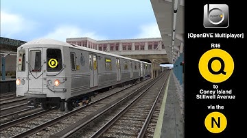 OpenBVE RP Multiplayer: NYC Subway R46 Q Train from 96th St to Coney Island via Sea Beach Express