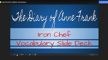 Iron Chef 101, the most famous of all Eduprotocols