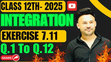 Ex 7.10 Q1 To Q10 || Integral  ||  Chapter 7 Class 12 Board Exam 2025 NCERT