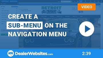 Create a sub menu in the navigation bar
