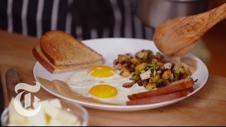 Wylie dufresne, the owner of wd-50, doesn't contribute to thanksgiving
dinner; he makes breakfast next day. shows mark bittman how his fried
...