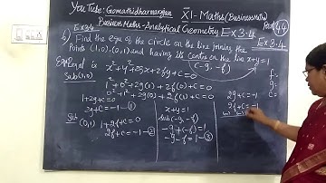 11th B-Maths [Part-44] Ex-3.4-6 Analytical Geometry Gomathi dharmarajan