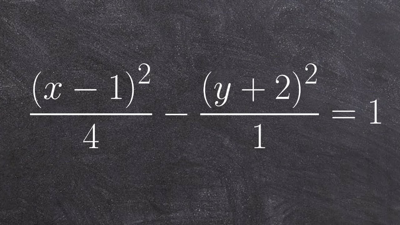 Finding The Vertices Foci And Asymptotes Of A Hyperbola Youtube