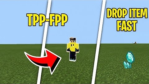 HOW TO DROP ITEM IN ONE CLICK IN MCPE | HOW TO CHANGE CAMERA ANGLE TPP - FPP IN SINGLE CLICK ON MCPE