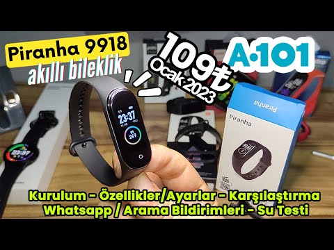 A101 Piranha Akıllı Bileklik 9918 | Tüm Özellikler | Mi Band 4 Karşılaştırma | Su Geçirmezlik Testi