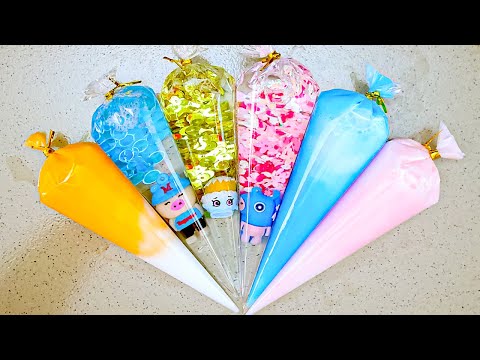 【ASMR】絞り袋でスライムを作る!! スライムの作り方!! DIY Slime ASMR No Talking【音フェチ】