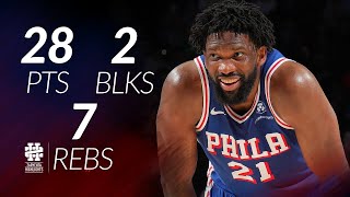 Joel Embiid 28 Pts 7 Rebs 2 Blks Vs Wizards 2526 Season