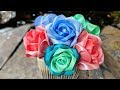 Stain Ribbon Roses / DIY Flowers