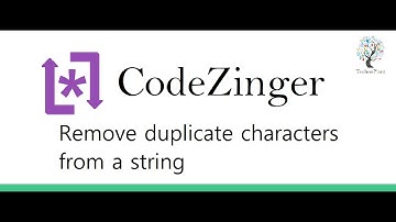 Remove duplicate characters in a given string by javascript in codezinger in Hindi