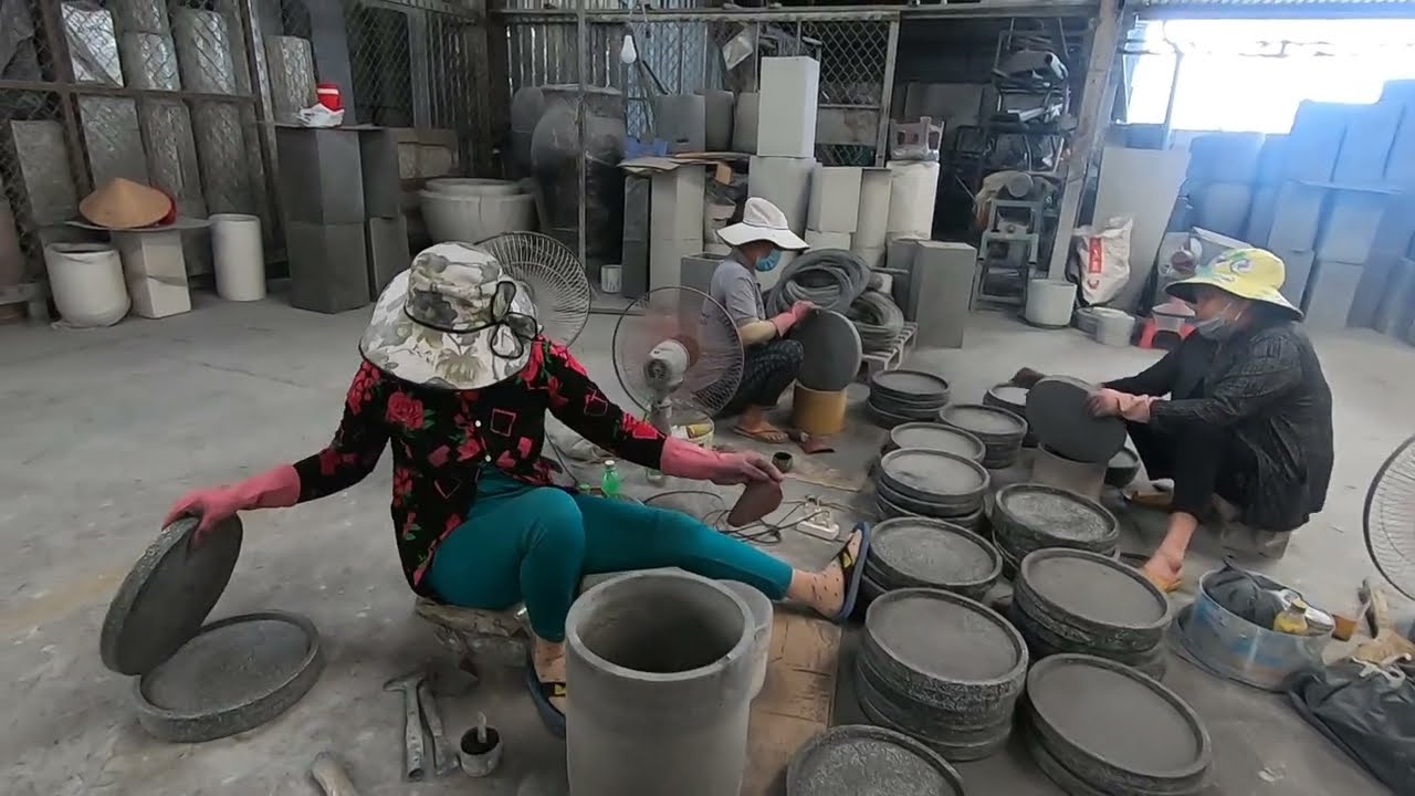 Around Cement Pot Company Factory in Vietnam