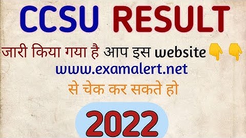 BIG NEWS:CCSU B.A FINAL YEAR REGULAR RESULT DECLARE TODAY||CCSU LATEST UPDATE TODAY!!