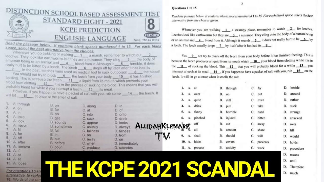 Download TEACHERS RAISE CONCERNS OVER THE RECENTLY COMPLETED  KCPE 2021 EXAMS || THE KCPE SCANDAL
