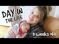 DAY IN THE LIFE WITH A NEWBORN | 3 weeks old