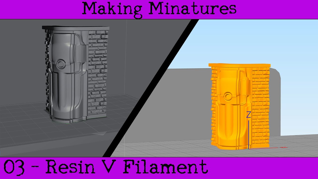 Making Miniatures 03 Resin V Filament YouTube